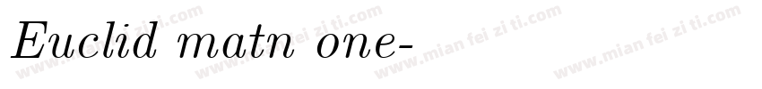 Euclid matn one字体转换